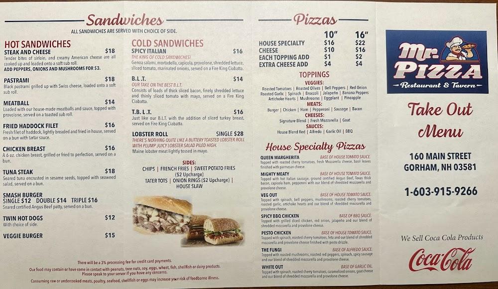 Mr.Pizza Restaurant & Tavern Menu image 2