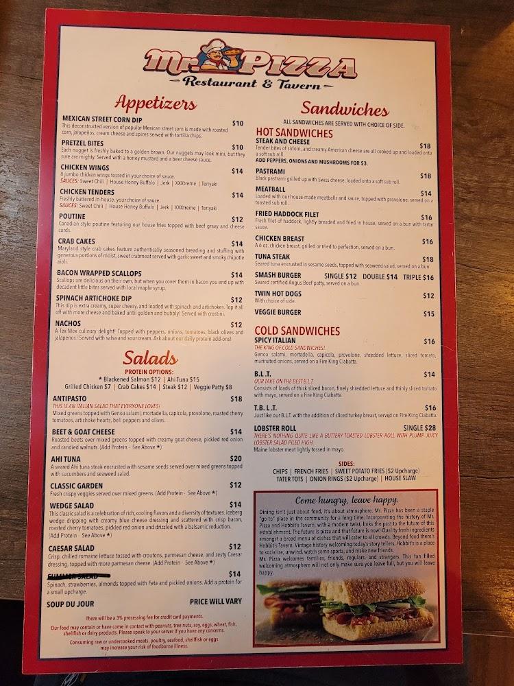 Mr.Pizza Restaurant & Tavern Menu image 3